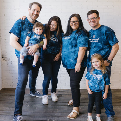 Always Weird &amp; Caffeinated Navy Tie Dye Tee