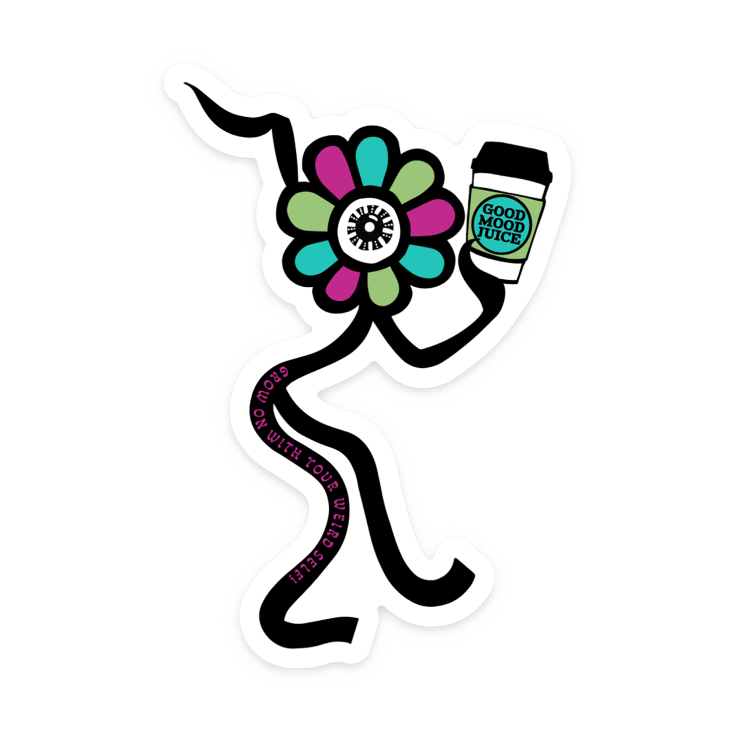 Grow On Flower Sticker